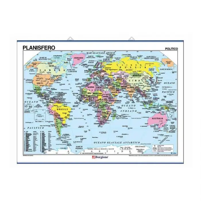 Carta geografica planisfero