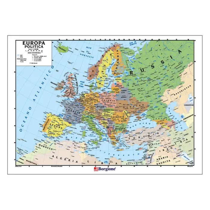 Carta geografica europa - 10 pezzi