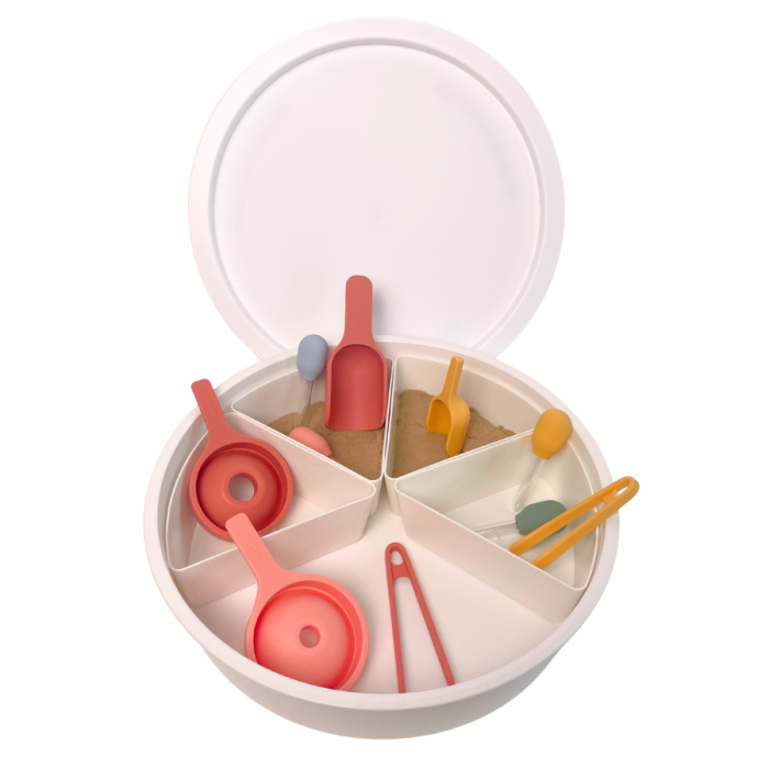 Playtray borgione - vassoione 6 spicchi con coperchio