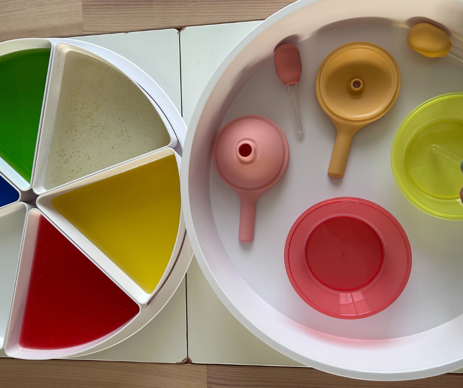 attivita sensoriale creativa con playtray borgione